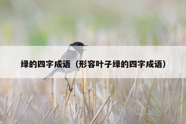 绿的四字成语（形容叶子绿的四字成语）