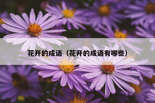 花开的成语（花开的成语有哪些）