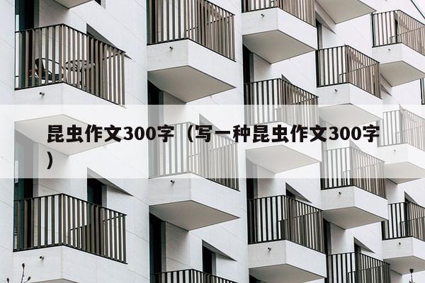 昆虫作文300字（写一种昆虫作文300字）