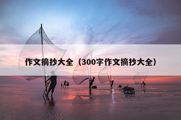 作文摘抄大全（300字作文摘抄大全）