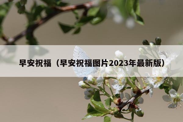 早安祝福（早安祝福图片2023年最新版）