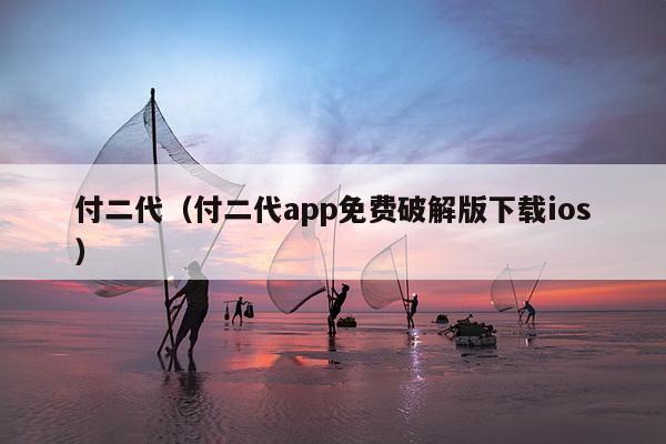 付二代（付二代app免费破解版下载ios）