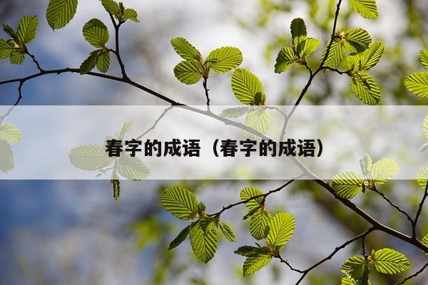 春字的成语（春字的成语）