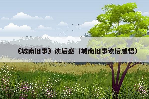 《城南旧事》读后感（城南旧事读后感悟）