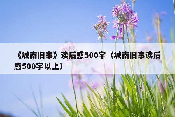 《城南旧事》读后感500字（城南旧事读后感500字以上）