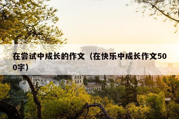 在尝试中成长的作文（在快乐中成长作文500字）