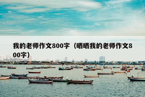 我的老师作文800字（晒晒我的老师作文800字）