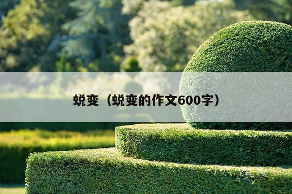 蜕变（蜕变的作文600字）