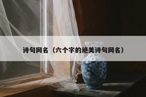 诗句网名（六个字的绝美诗句网名）