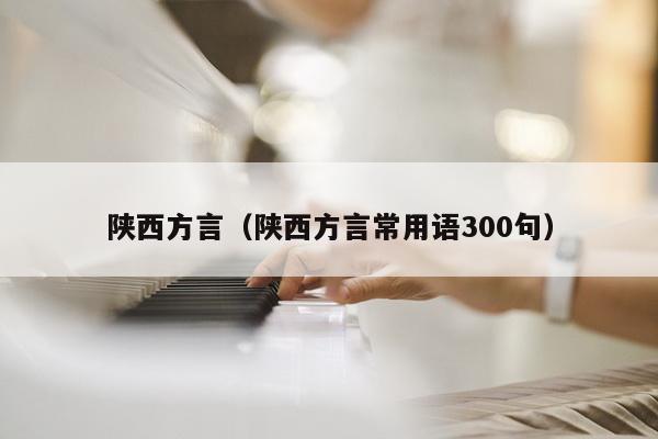 陕西方言（陕西方言常用语300句）