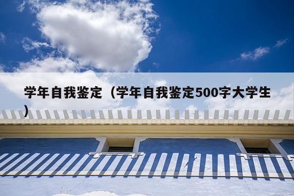 学年自我鉴定（学年自我鉴定500字大学生）