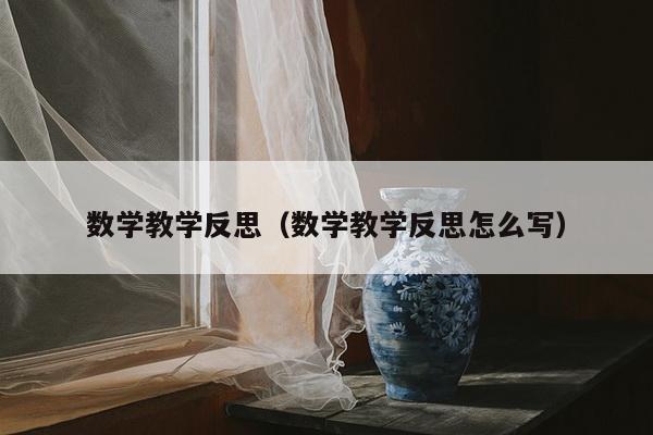 数学教学反思（数学教学反思怎么写）