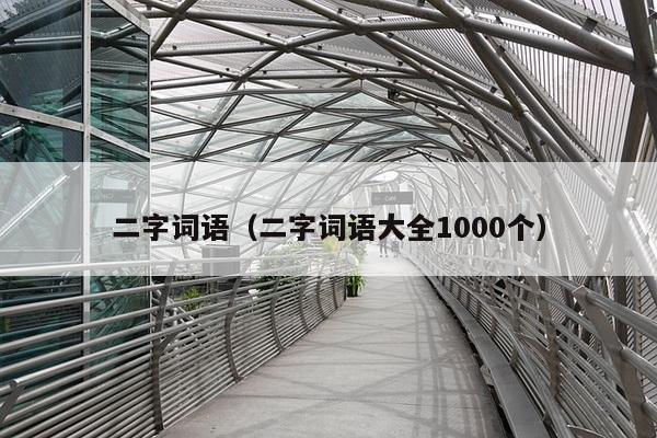 二字词语（二字词语大全1000个）