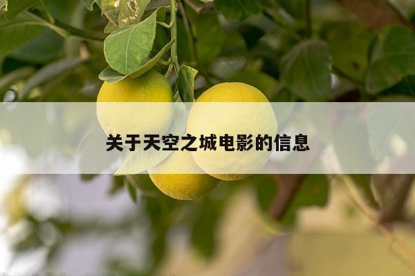 关于天空之城电影的信息